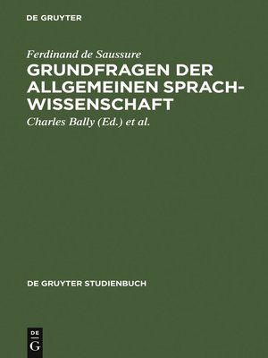 cover image of Grundfragen der allgemeinen Sprachwissenschaft